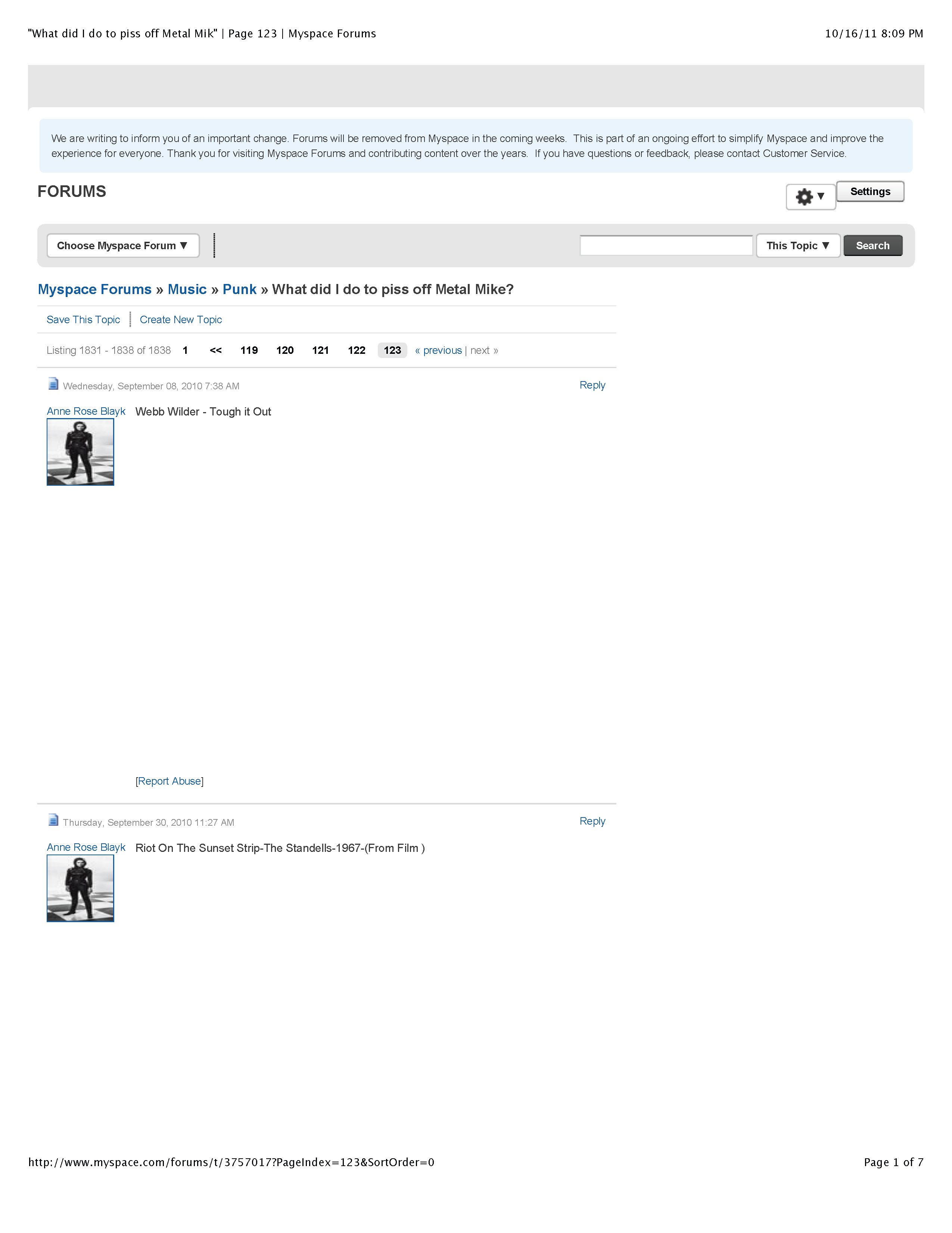 ./MySpace - 'What did I do to piss off Metal Mike' | Page 123 | Myspace Forums re Metal Mike Saunders_Page_1.png